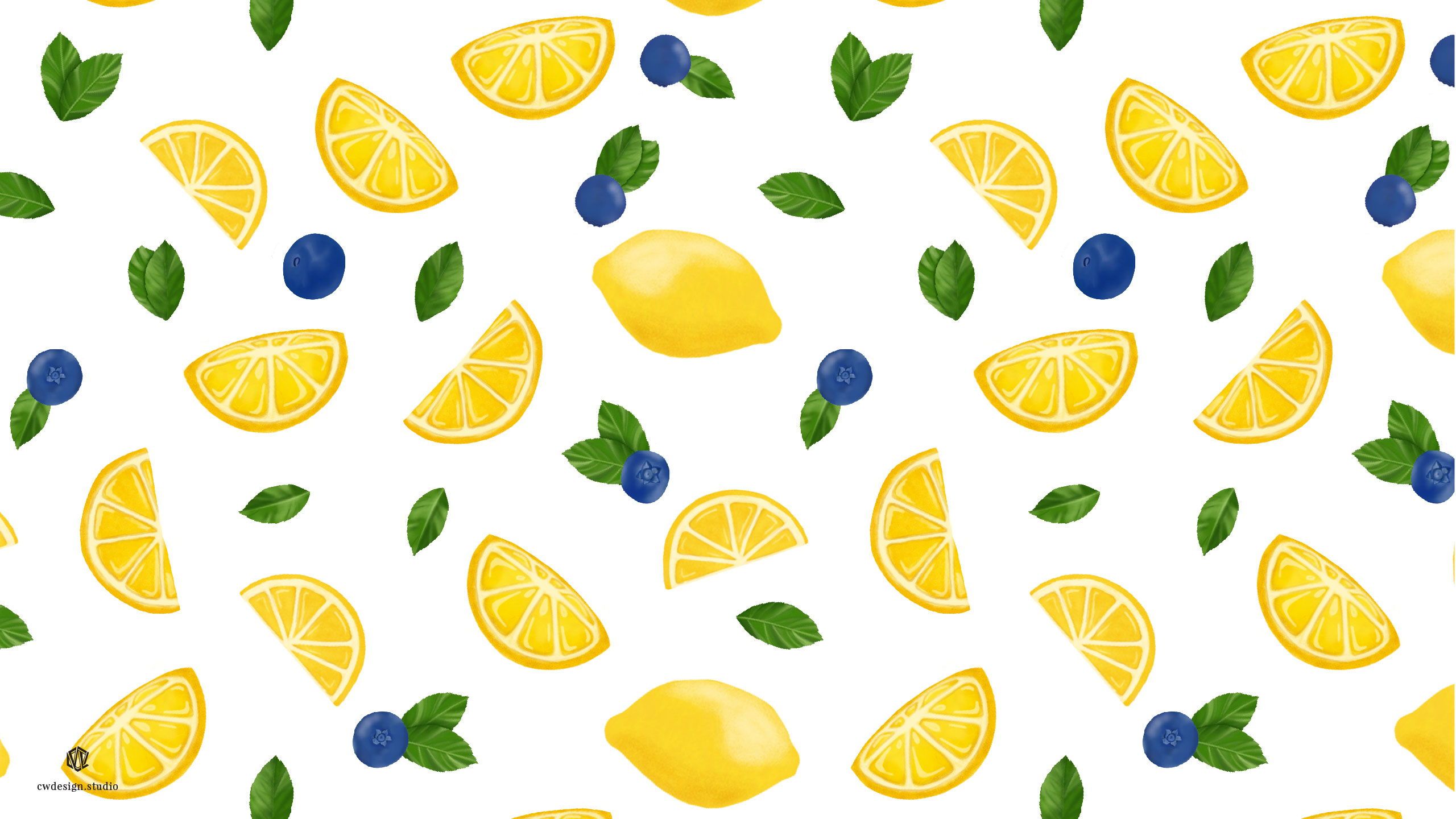 Watercolor Lemon Desktop Wallpaper Free Watercolor Lemon Desktop Background