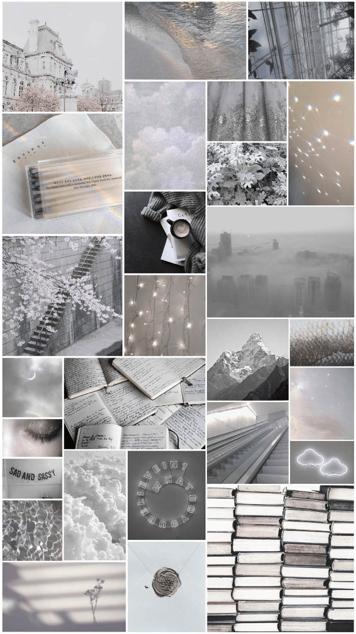 A collage of pictures with different themes - Silver