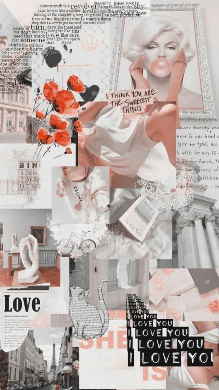 A collage of different pictures with the words love and i - Fashion