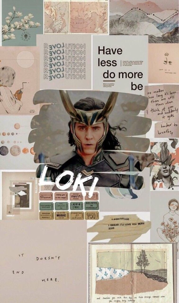 A collage of Loki, a quote, and other random things. - Loki