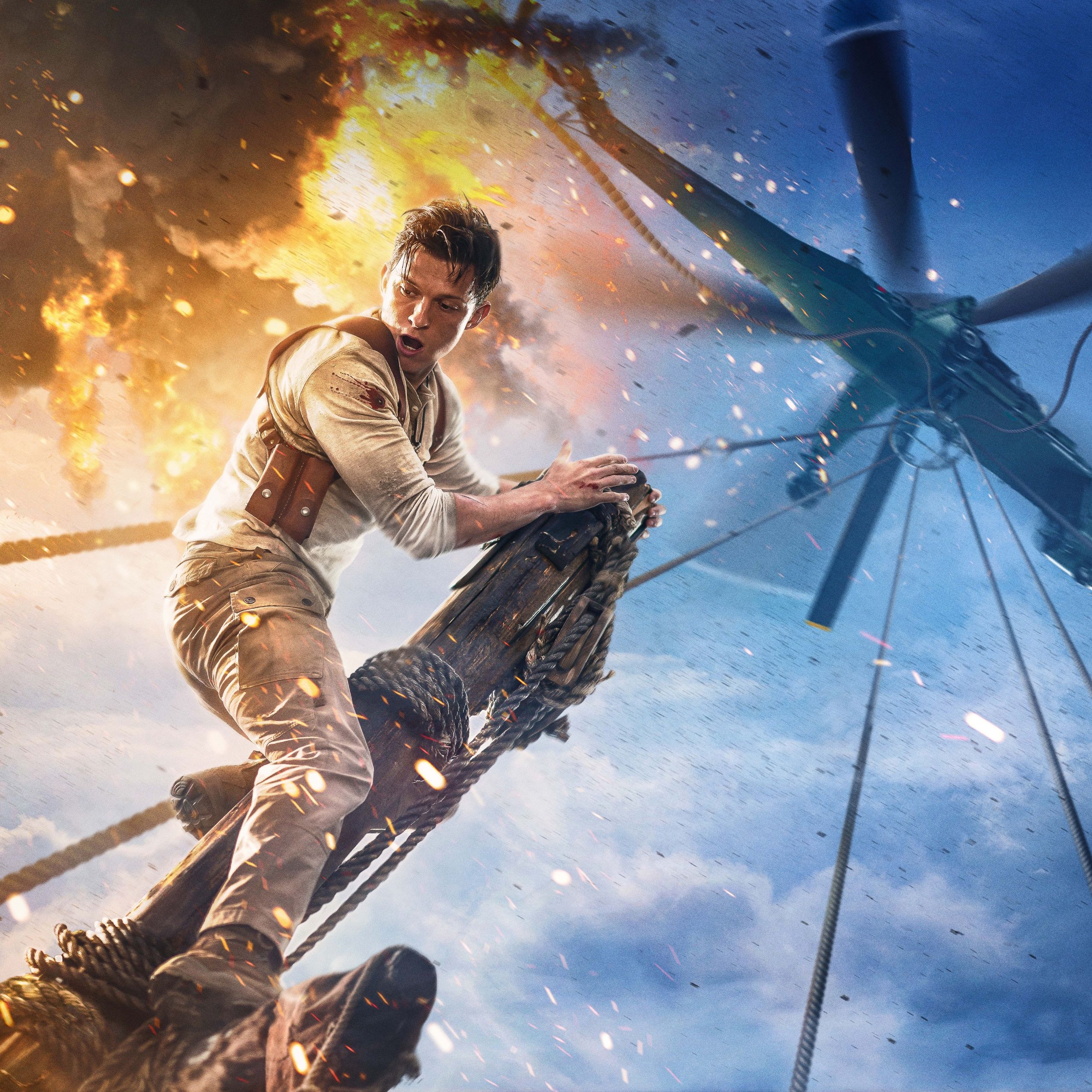 Tom Holland as Nathan Drake Wallpaper 4K, Uncharted, 2022 Movies, Movies