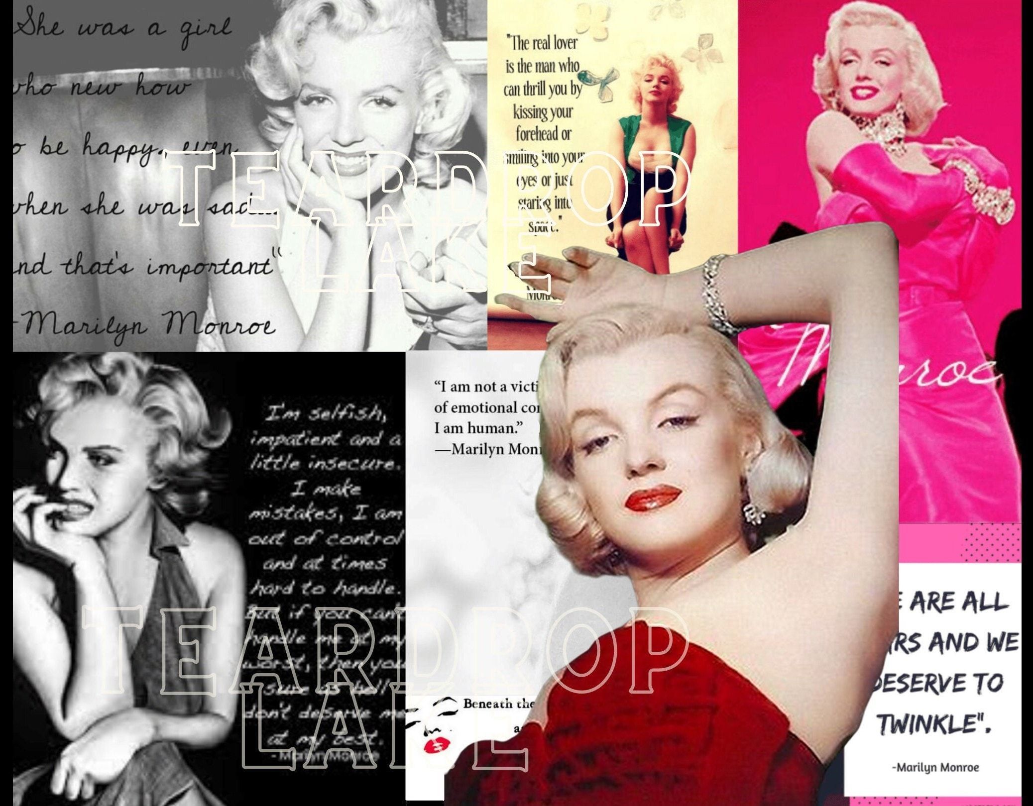 Marilyn Monroe Wallpaper Squares Tumbler Clip Art Digital