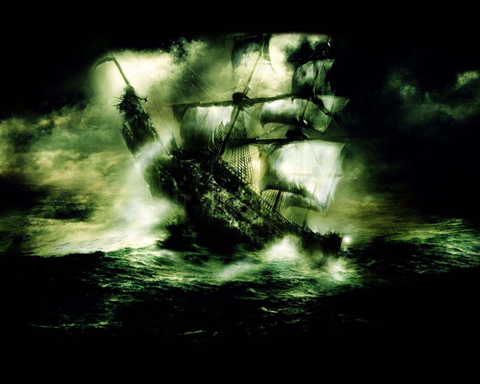A ship sailing in the middle of the ocean - Pirate