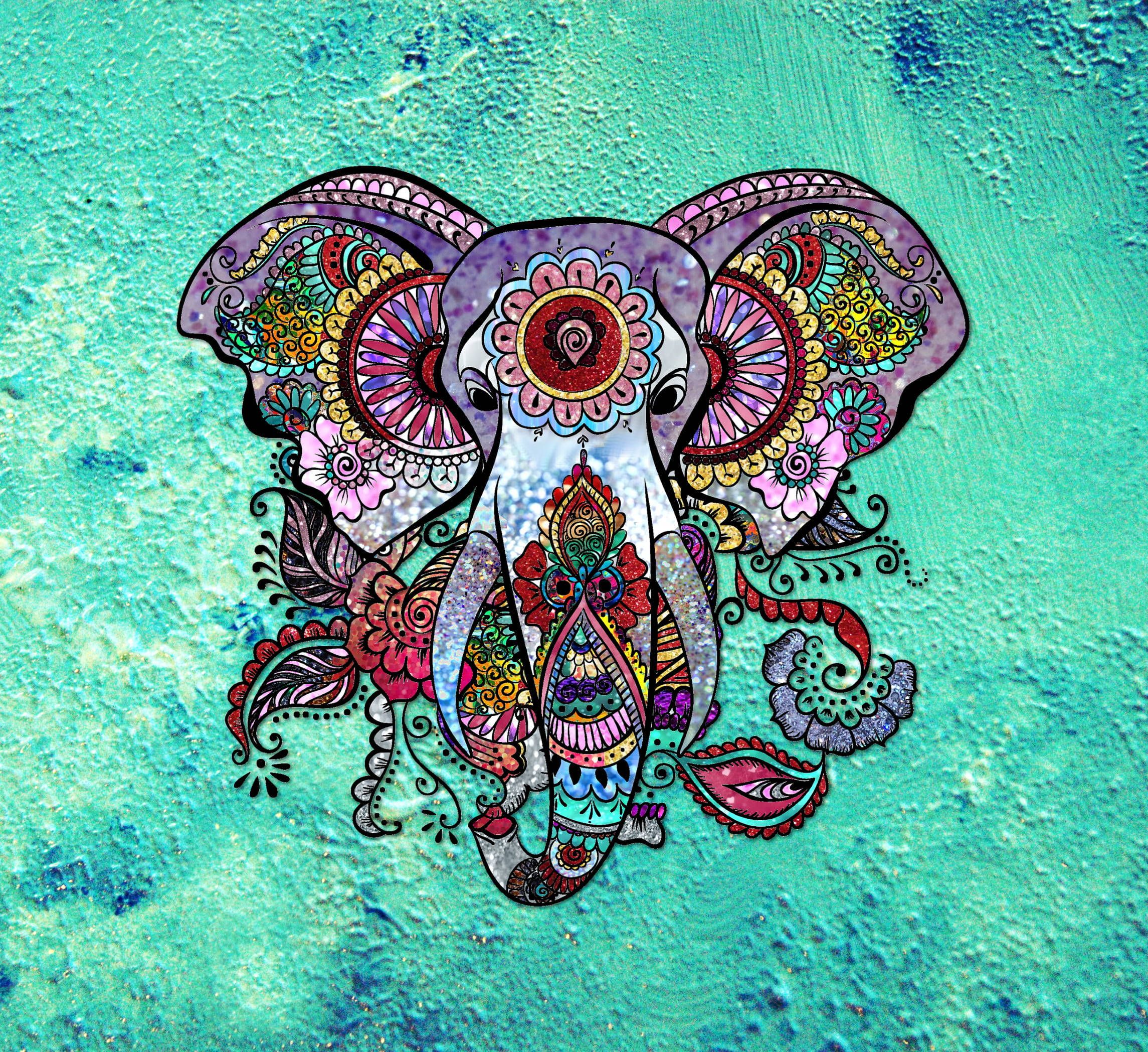 Download Aesthetic Boho Elephant Mandala Wallpaper