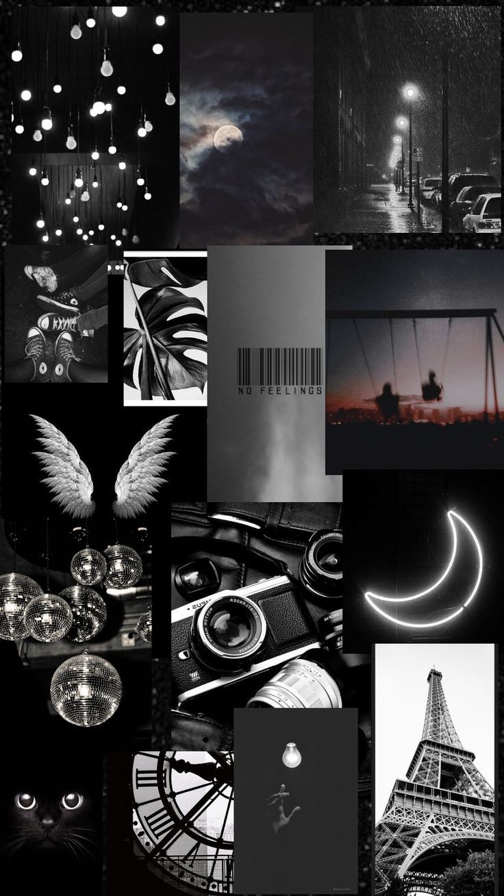 A collage of pictures with different themes - Black, dark