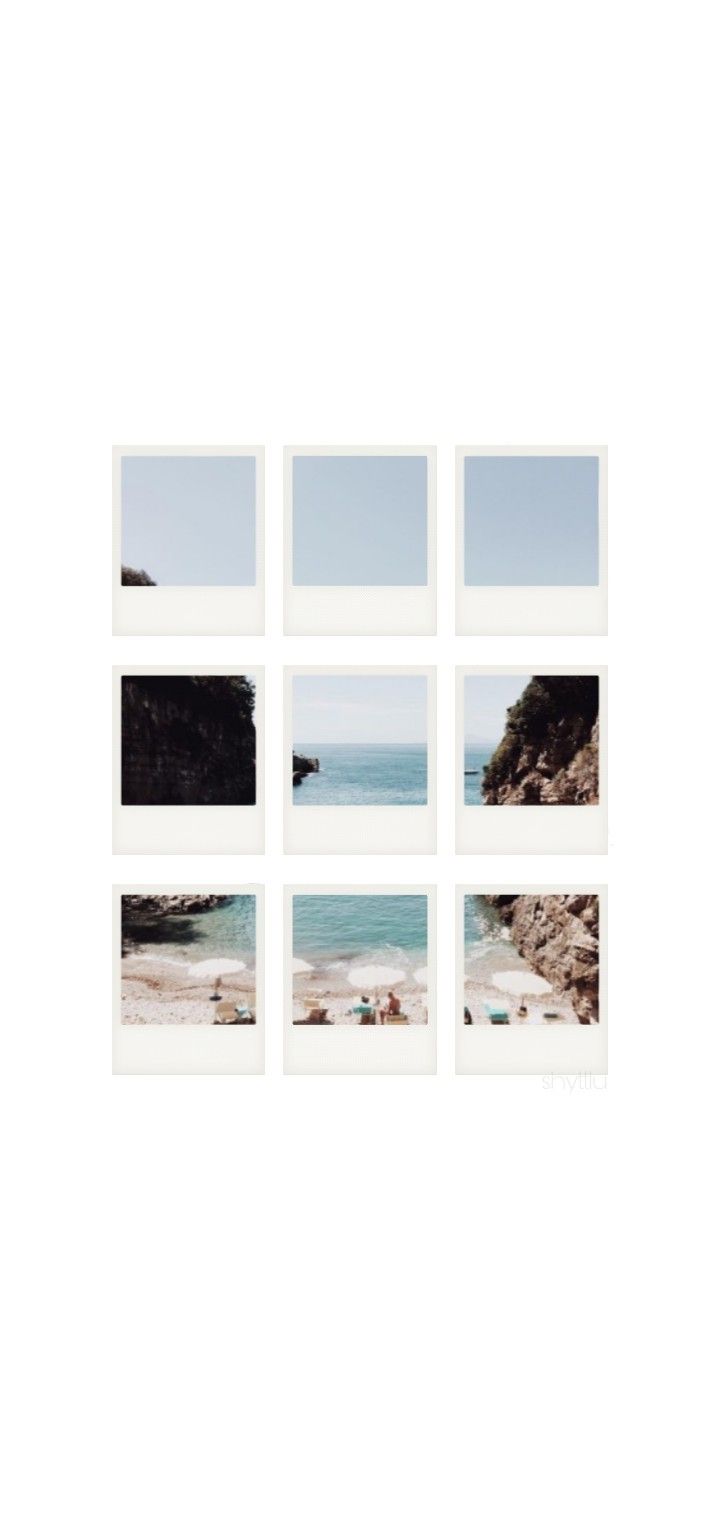 Polaroid pictures of the sea and beach. - Polaroid