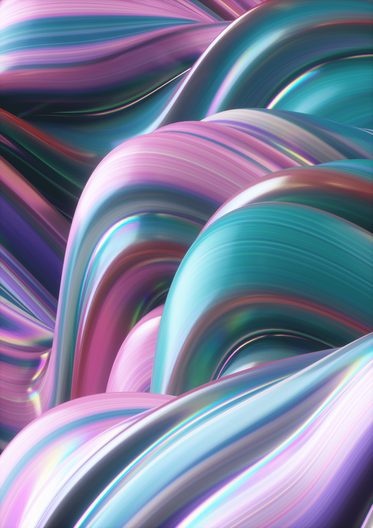 A colorful abstract artwork of swirling colors - Slime