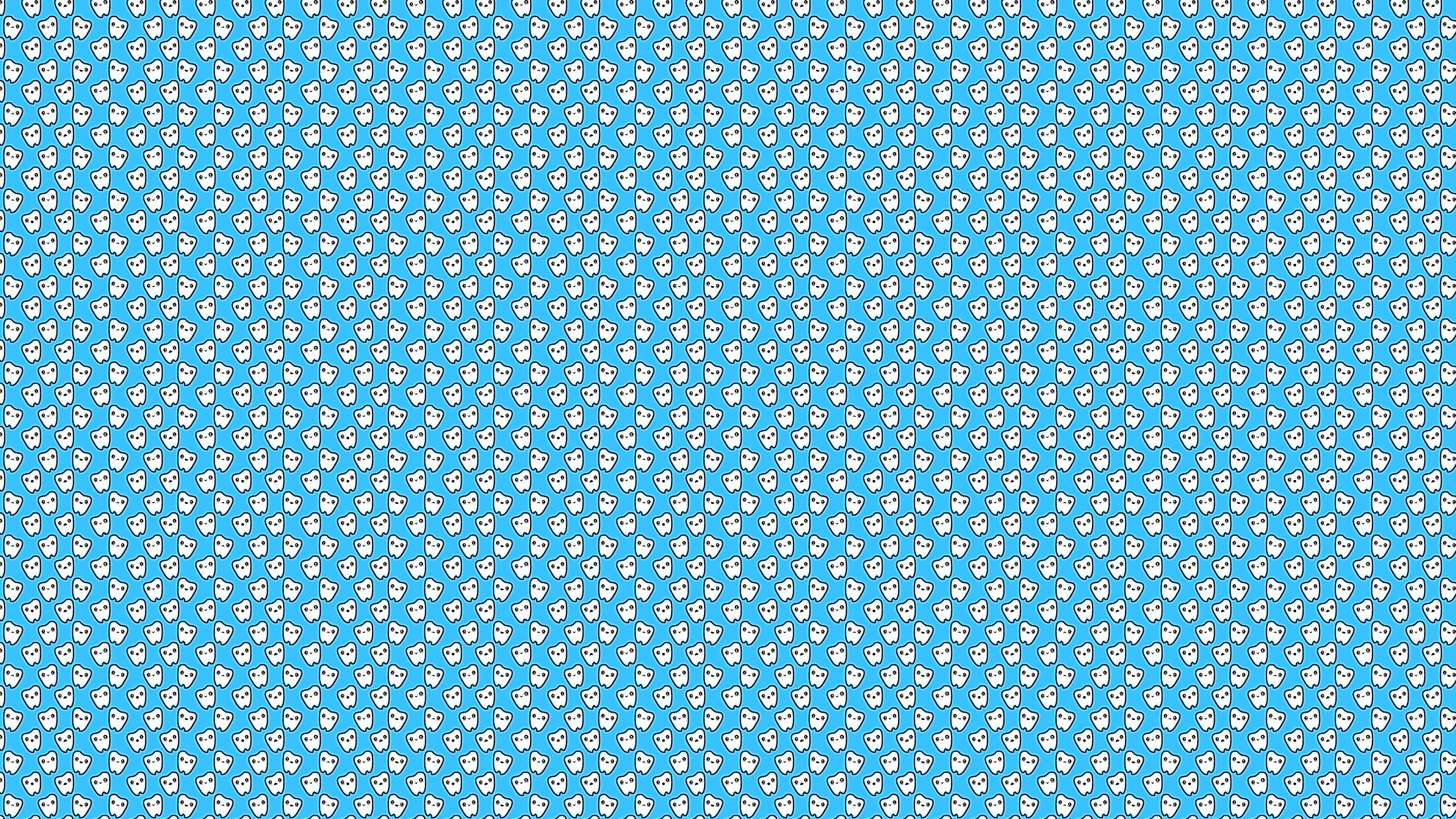 A blue and white patterned background - Dentist