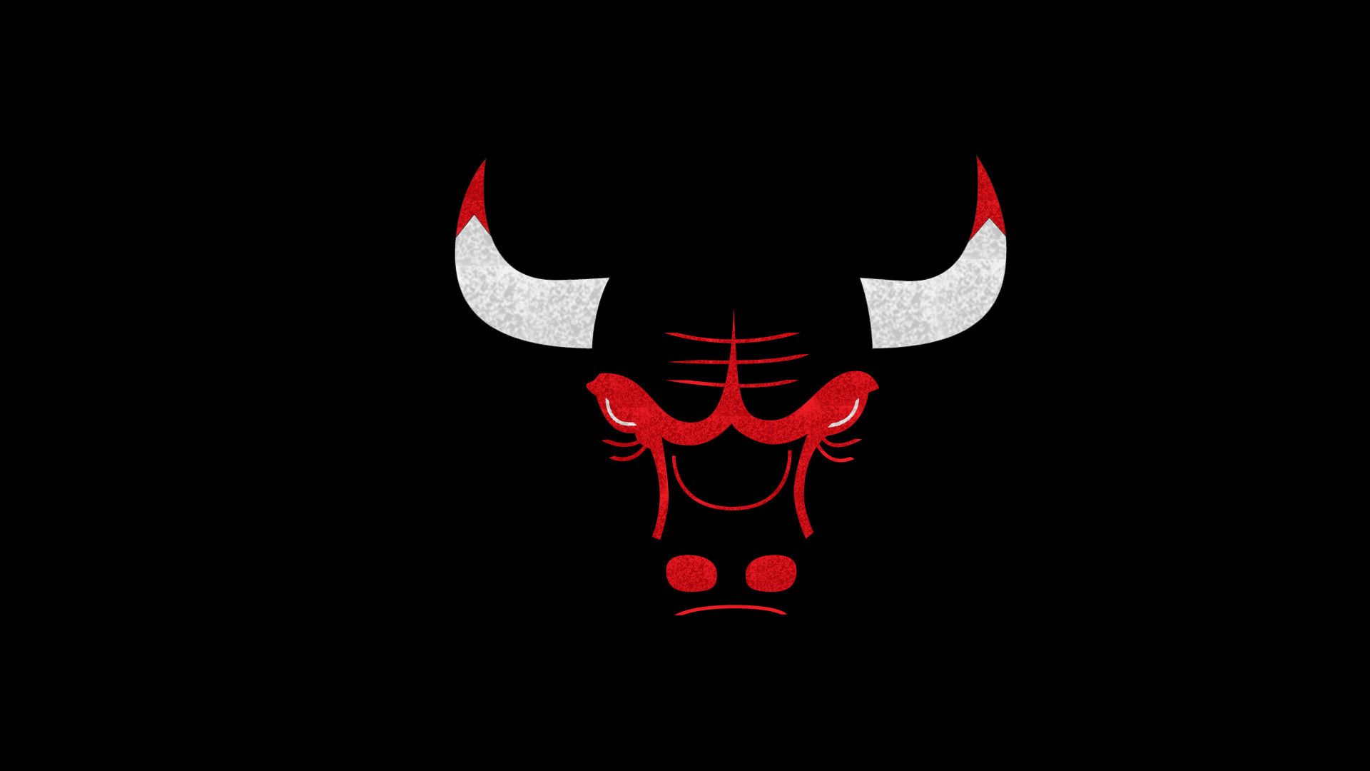 The bulls logo on a black background - Chicago