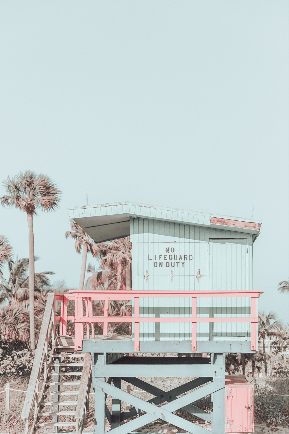 A lifeguard stand on the beach - Miami