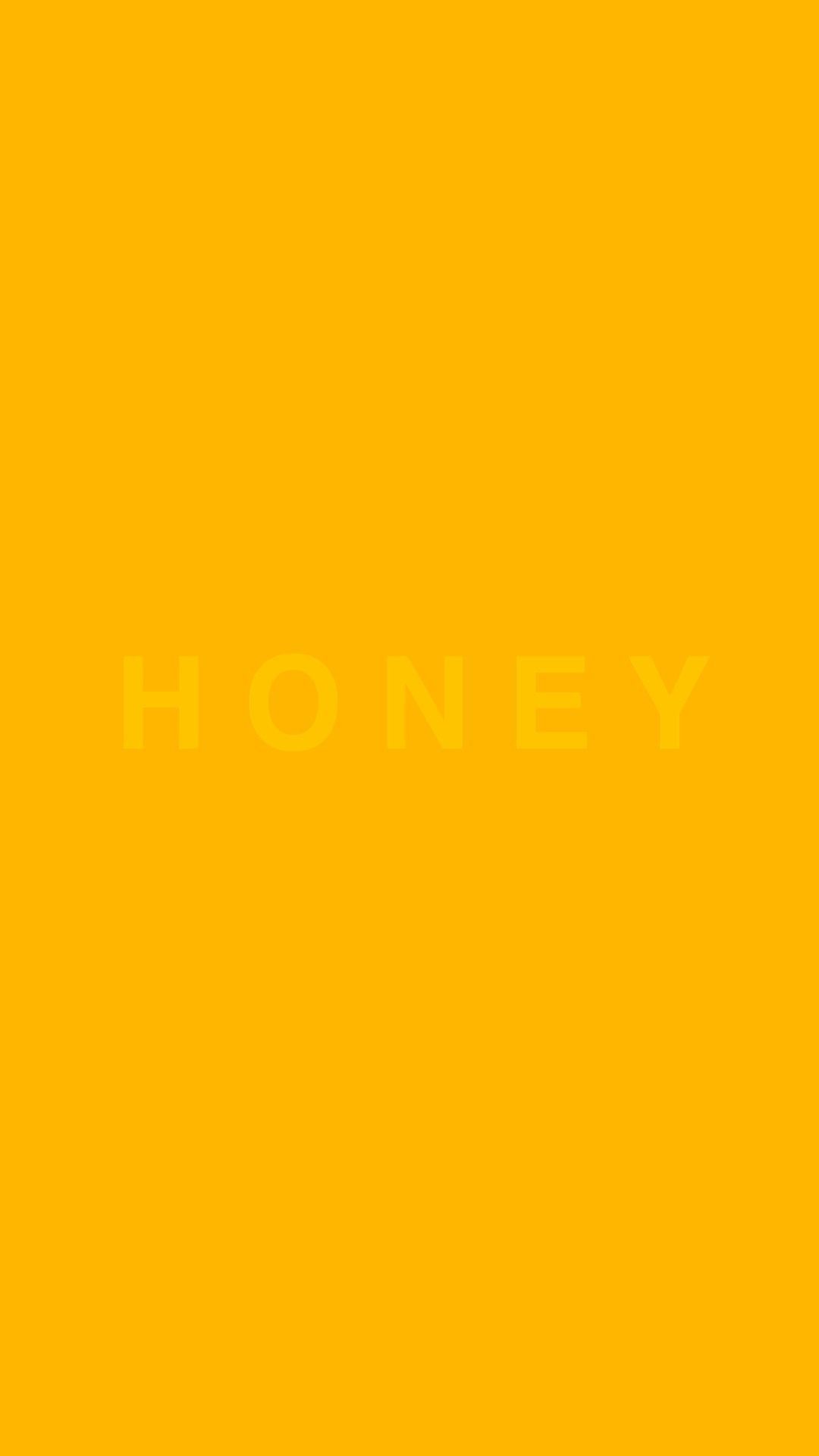 The honey logo on a yellow background - Yellow