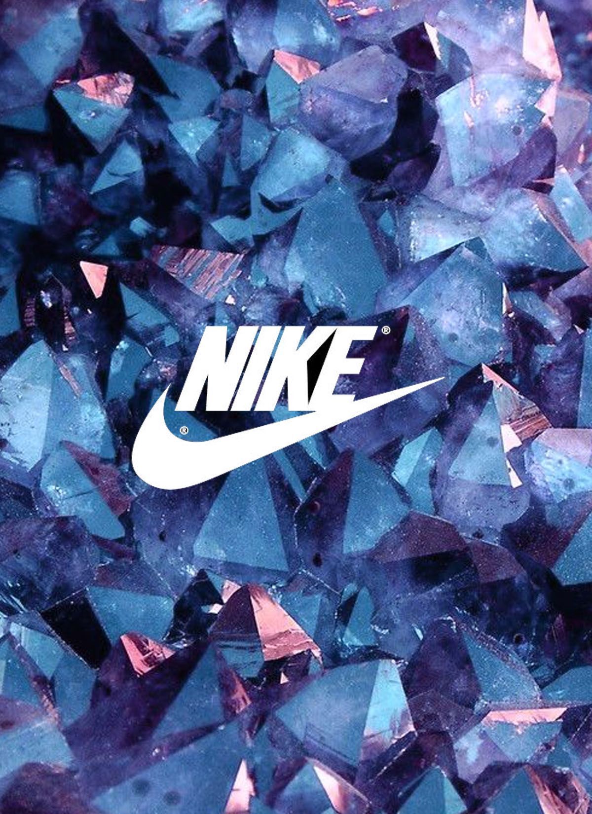 A nike wallpaper for phone with blue and purple background - Nike