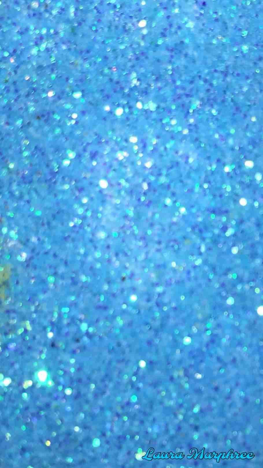 Download Blue Glitter Aesthetic Phone Wallpaper