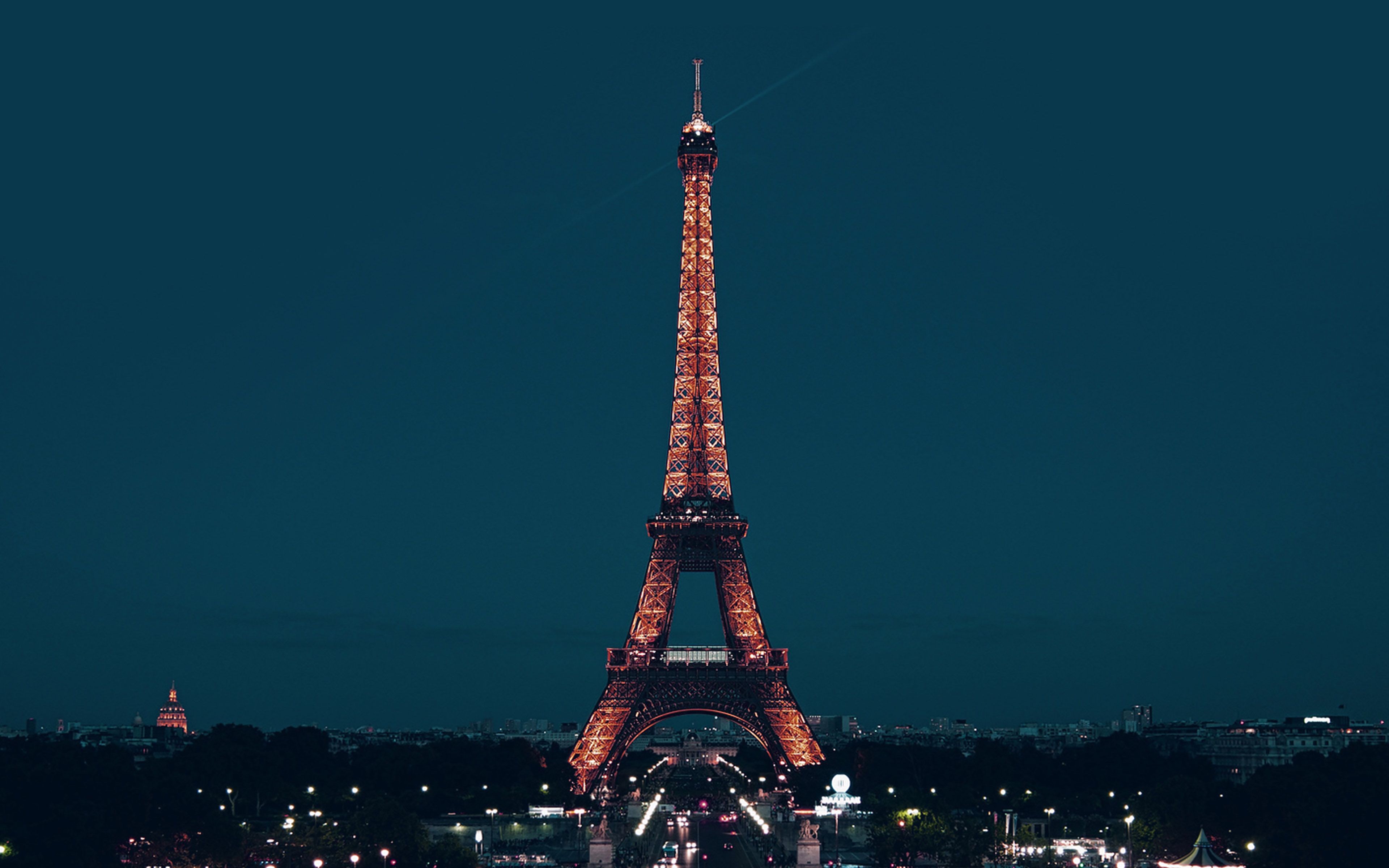 Paris Night France City Blue Eiffel Tower Wallpaper