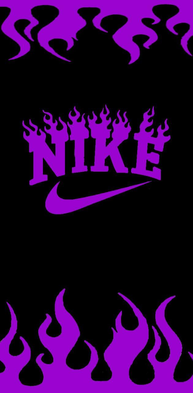nike purple flames wallpaper