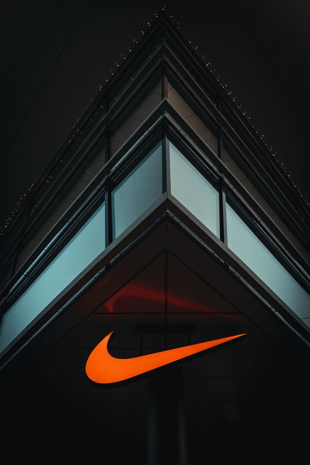 A building with a Nike sign on it - Nike