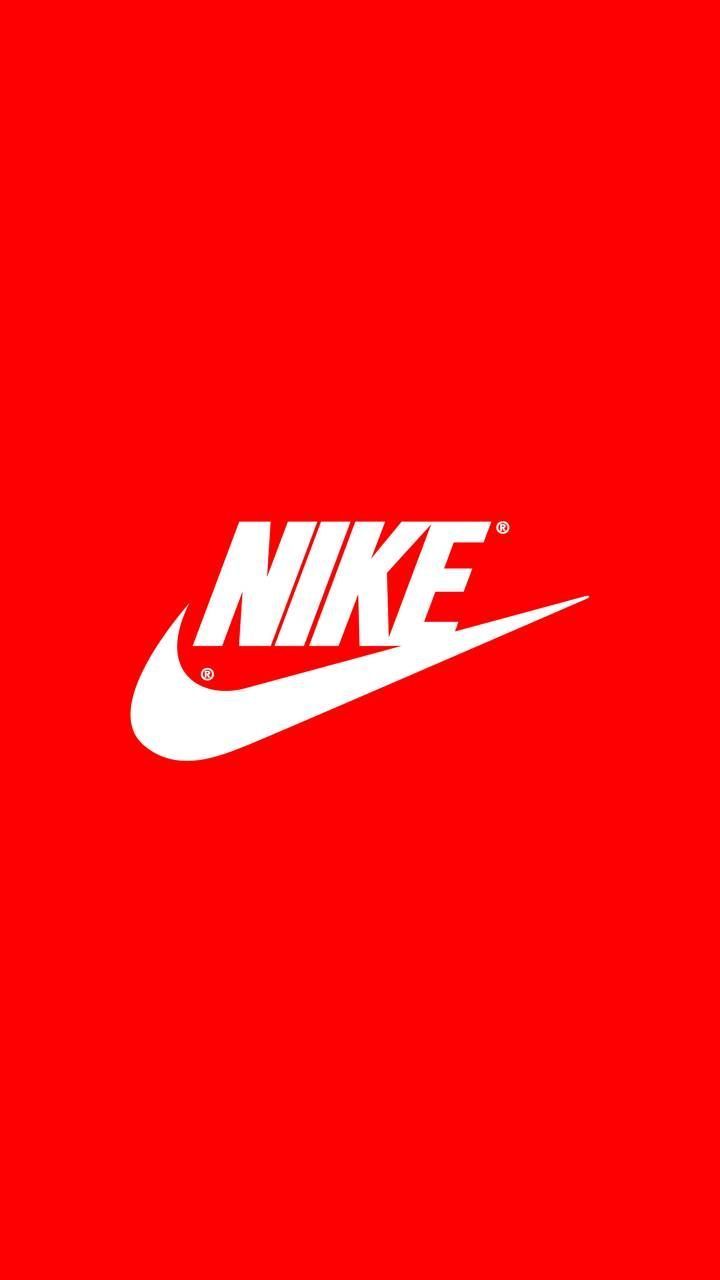 The nike logo on a red background - Nike
