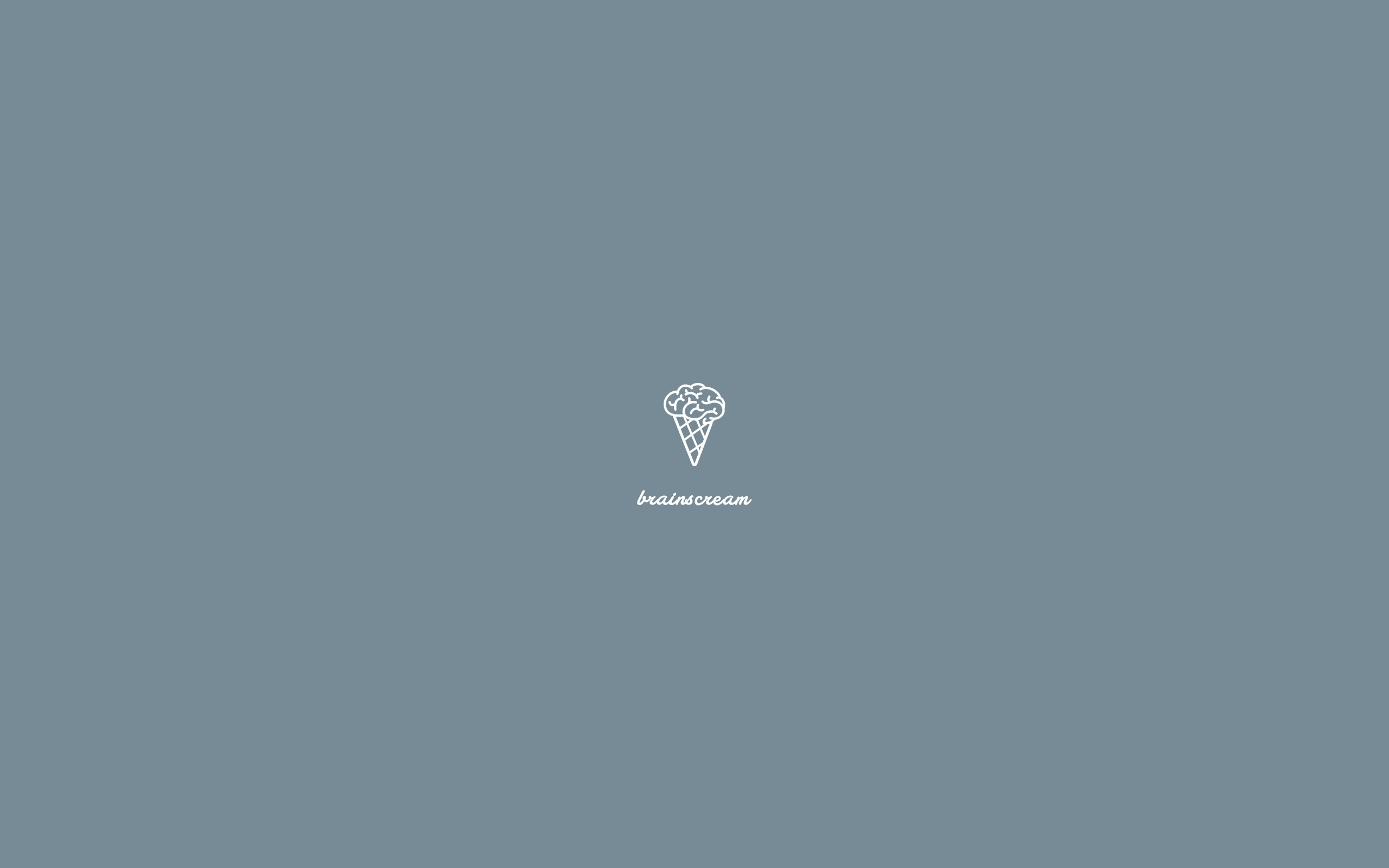 A simple ice cream cone on the wall - Minimalist