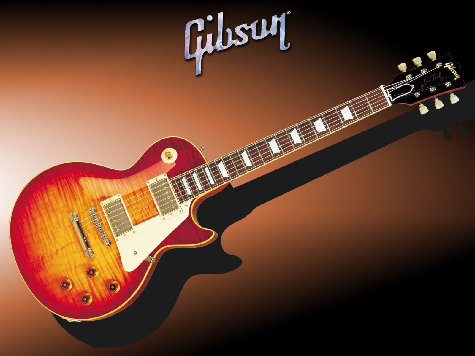 A guitar with the word gibson on it - Guitar