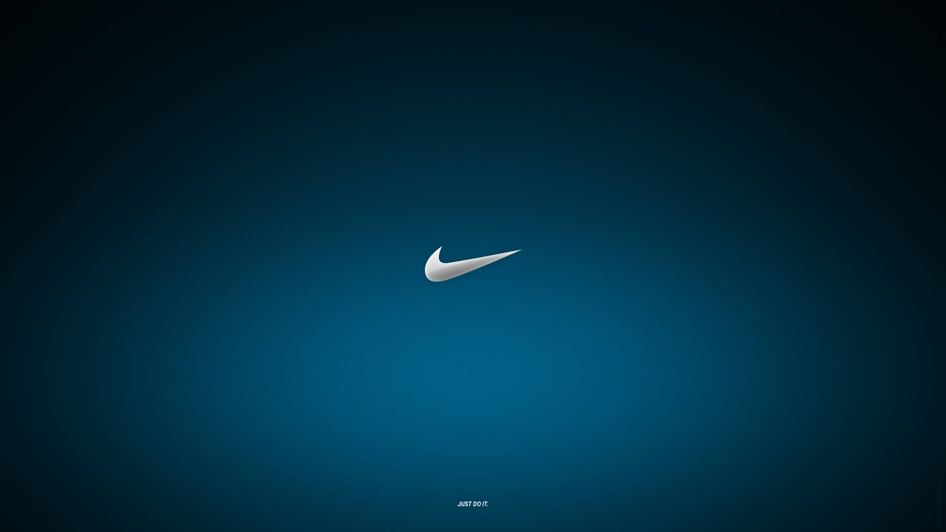 Nike logo on a blue background - Nike