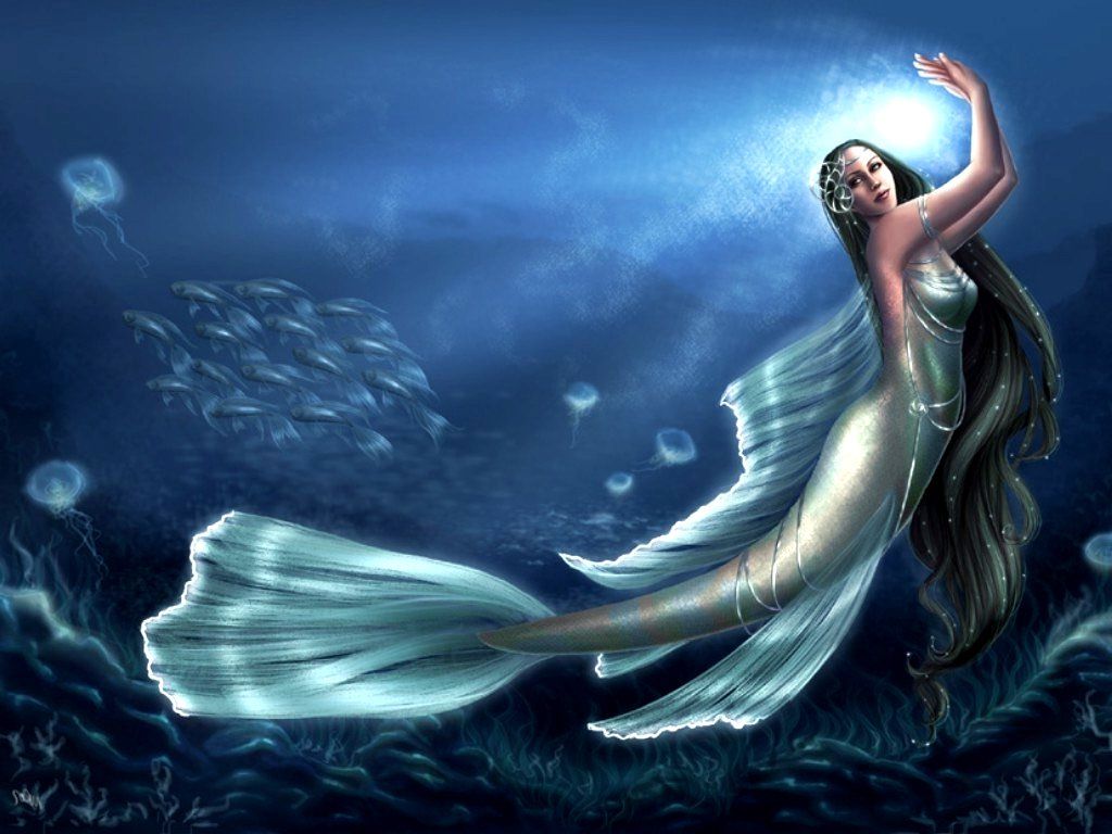 Mermaid wallpaper - mermaids are half-human, half-fish - Mermaid