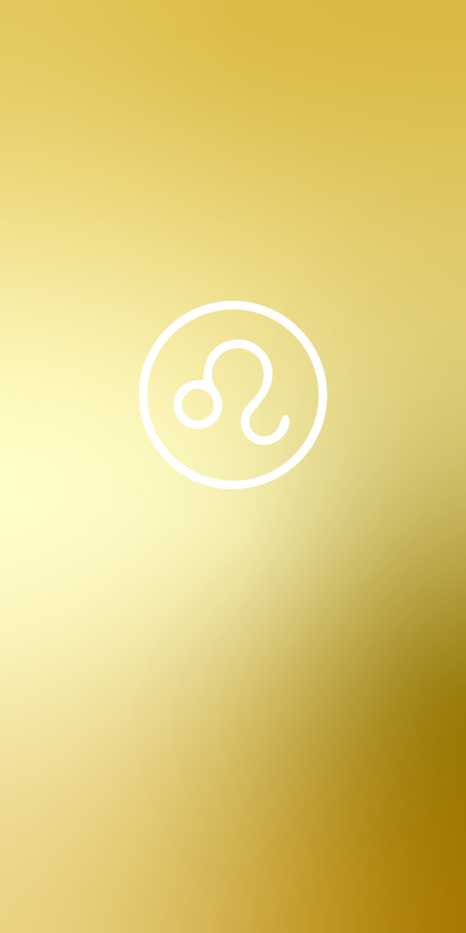 A gold colored background with the zodiac sign of cancer - Leo, Cancer