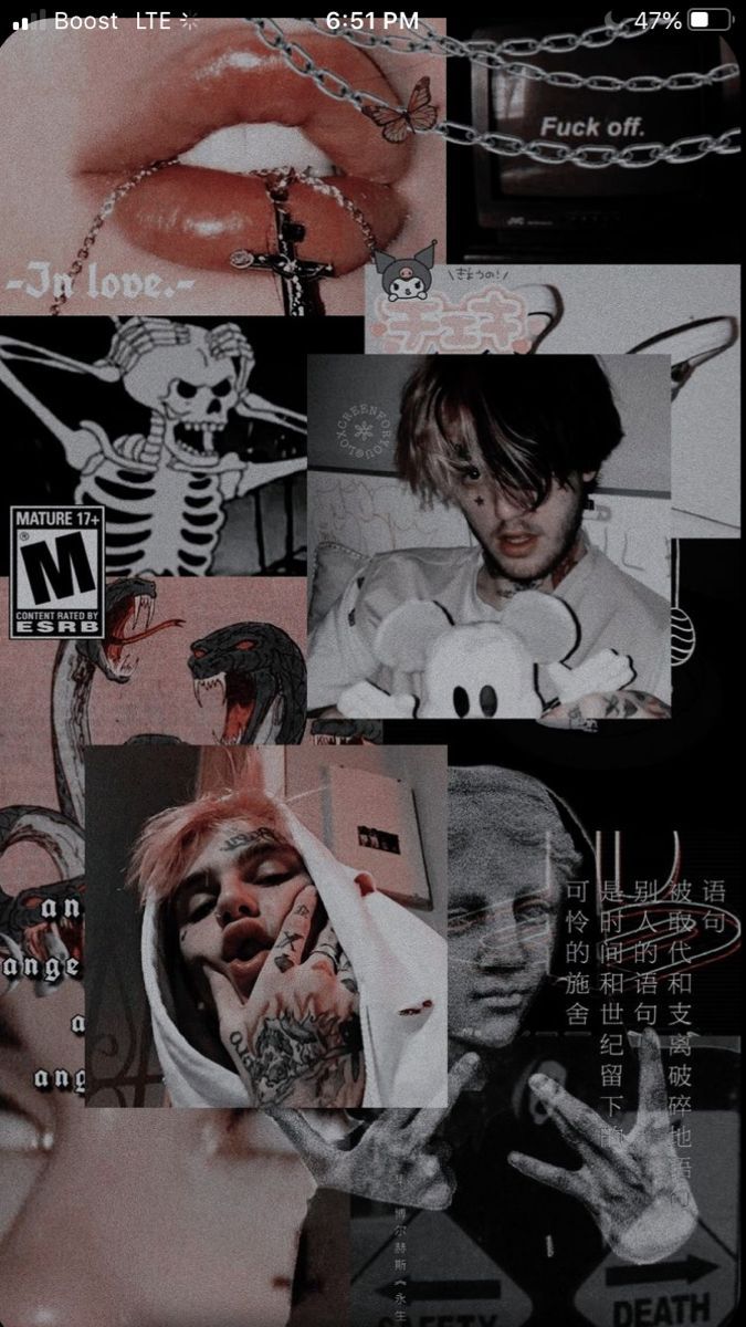 I made a lil peep wallpaper - Lil Peep