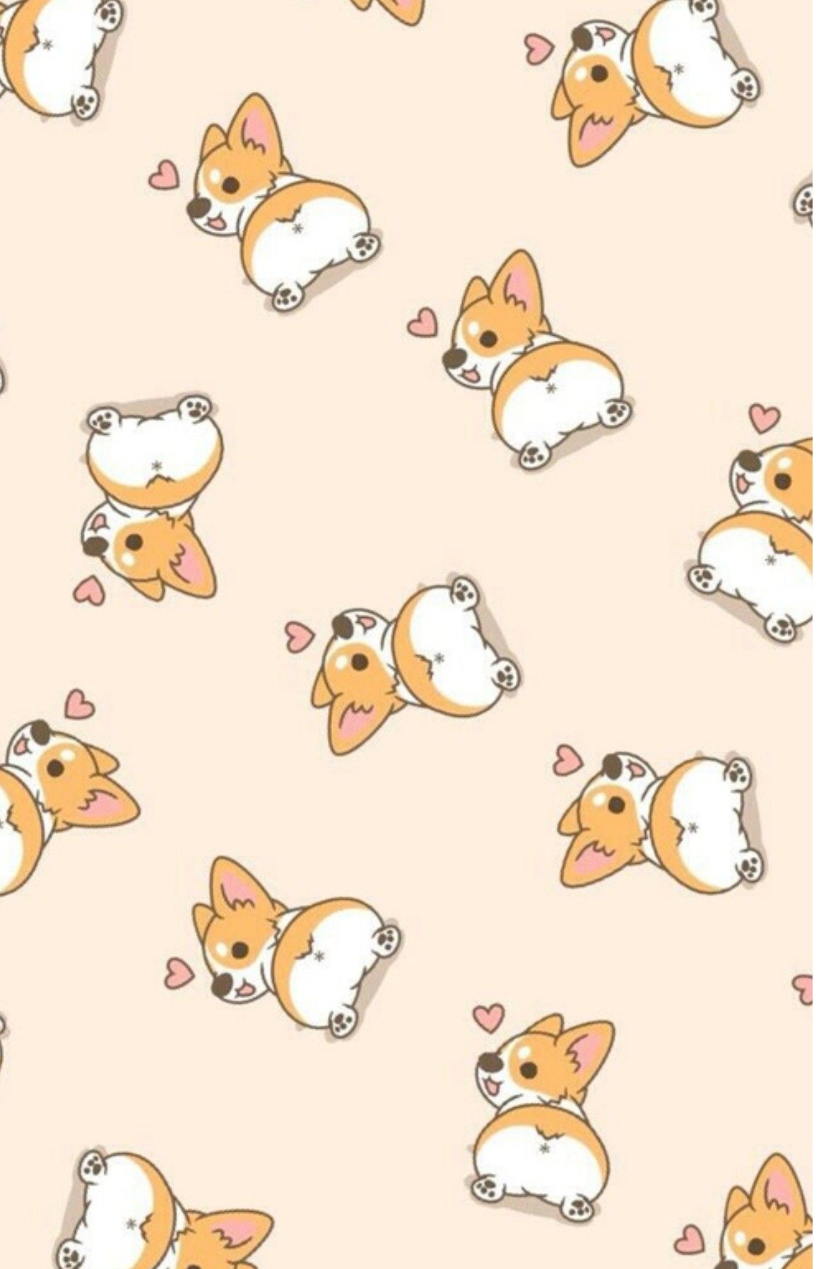 Cute Cartoon Corgi Wallpaper