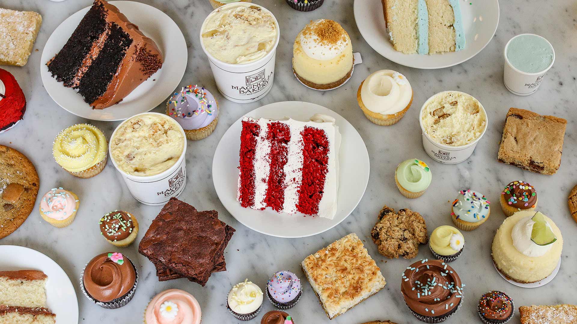 A variety of desserts from Magnolia Bakery - Bakery