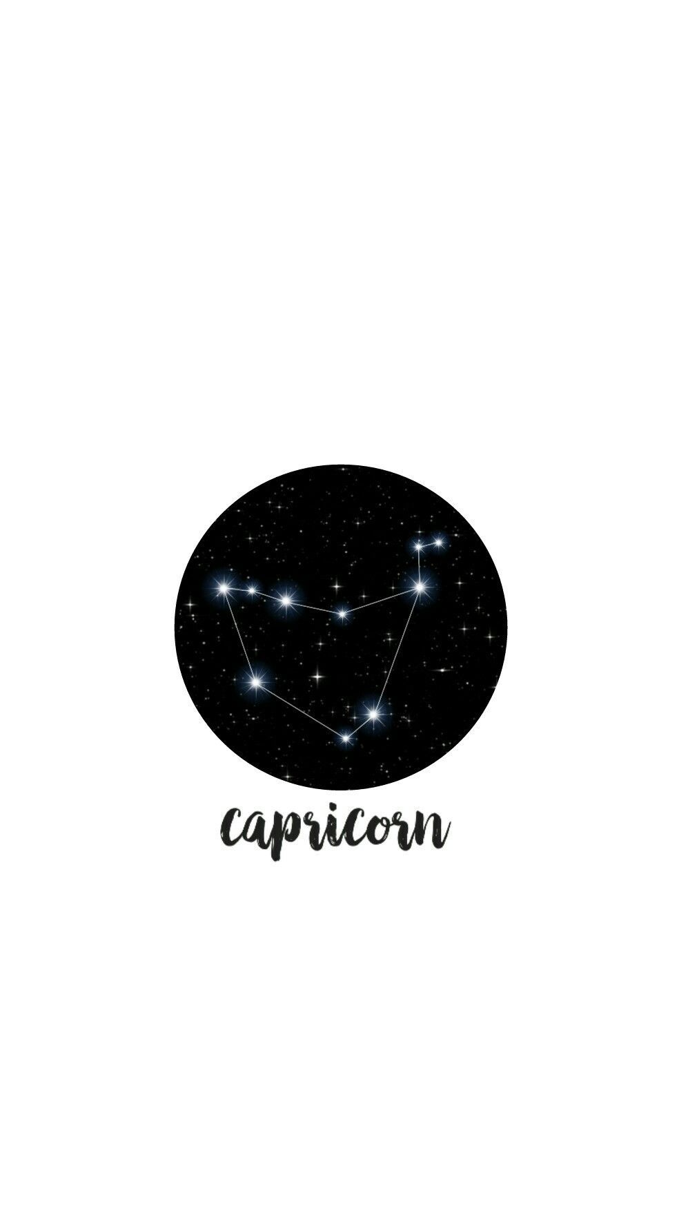 The constellation capricorn in a circle with stars - Capricorn