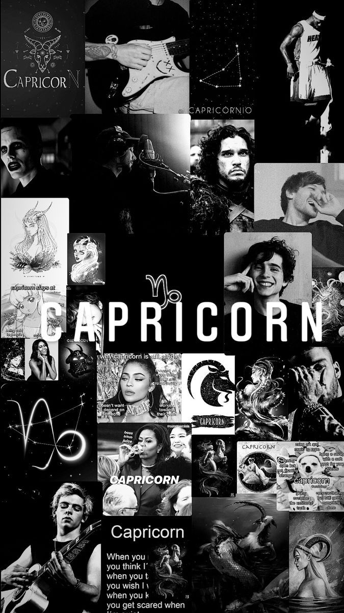 A collage of many different images with the word capricorn - Capricorn