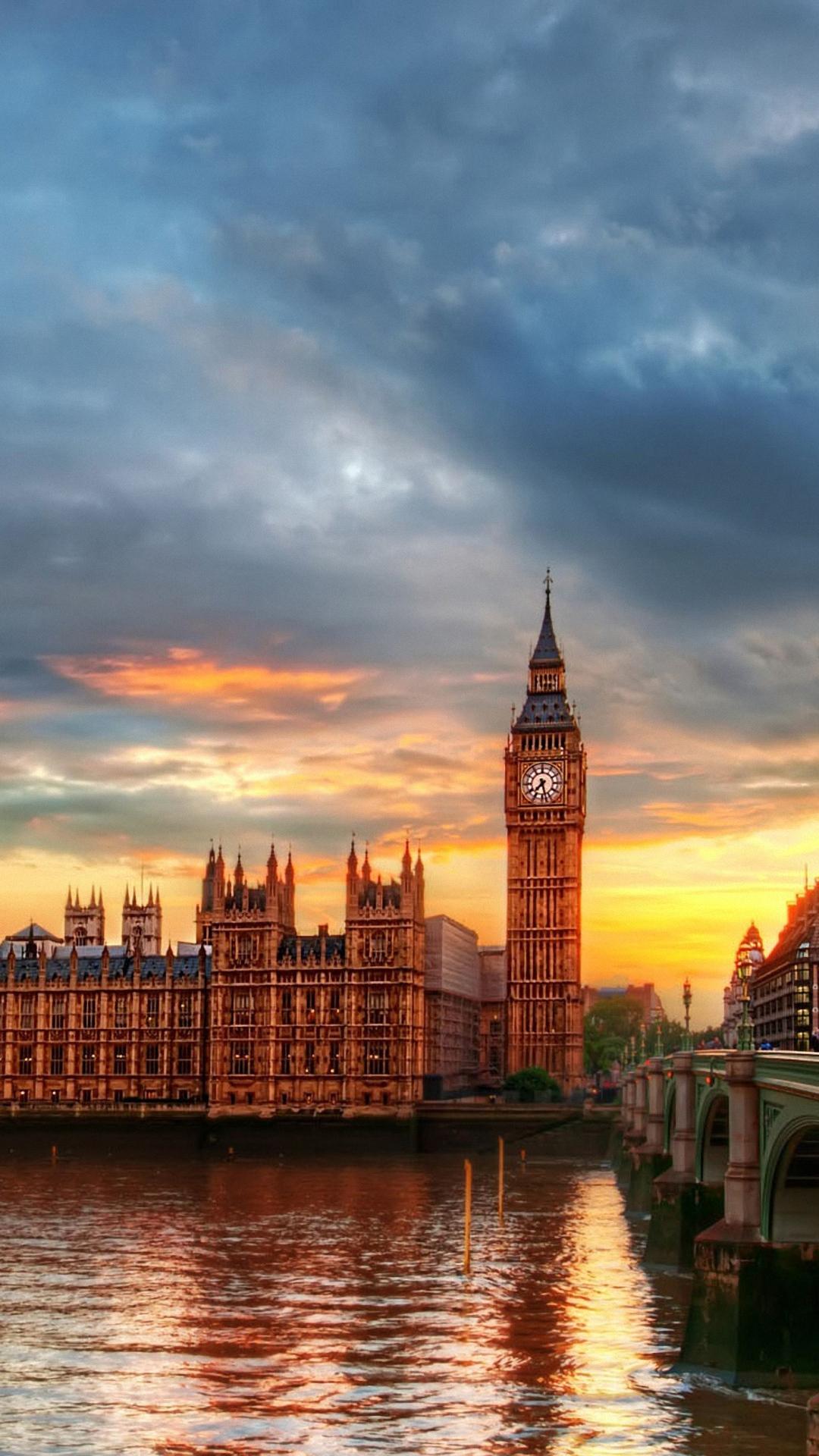 A large clock tower is in the background - London