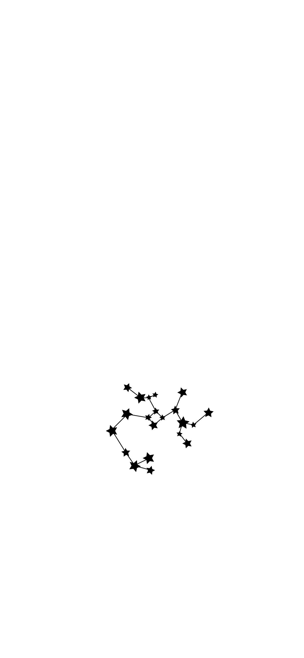 A black and white drawing of the word 'connect' - Sagittarius