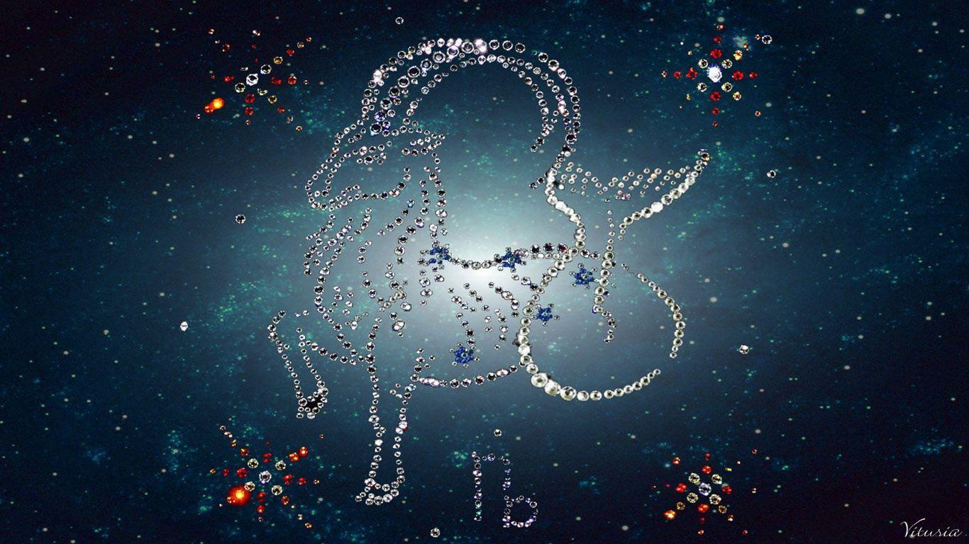 A picture of the zodiac sign with stars in it - Capricorn