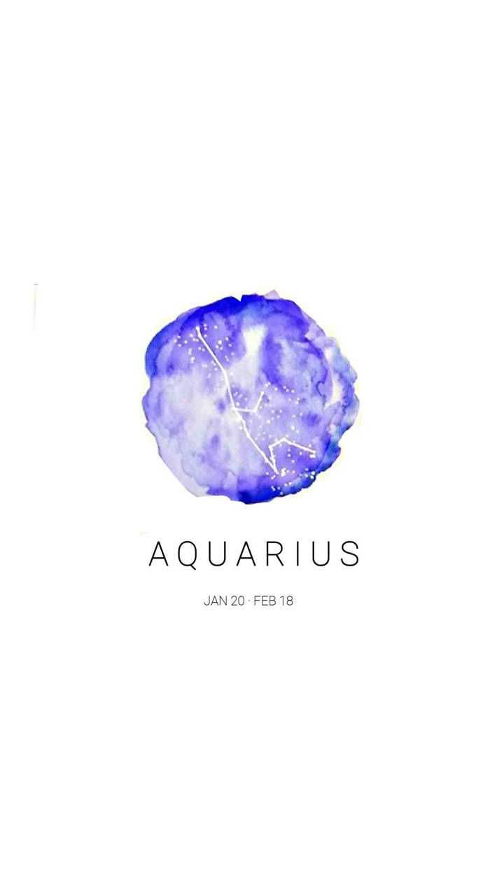 The zodiac sign Aquarius on a white background - Aquarius