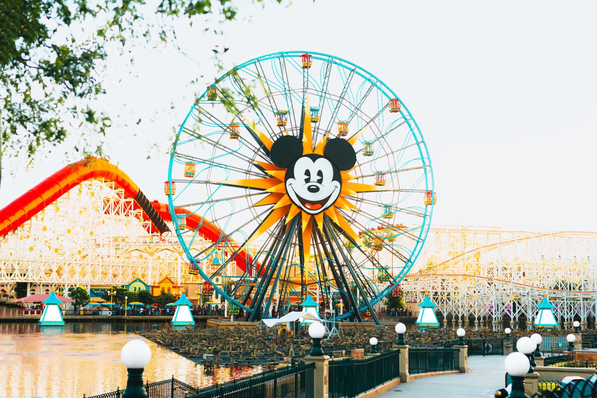 A ferris wheel with mickey mouse on it - Disneyland
