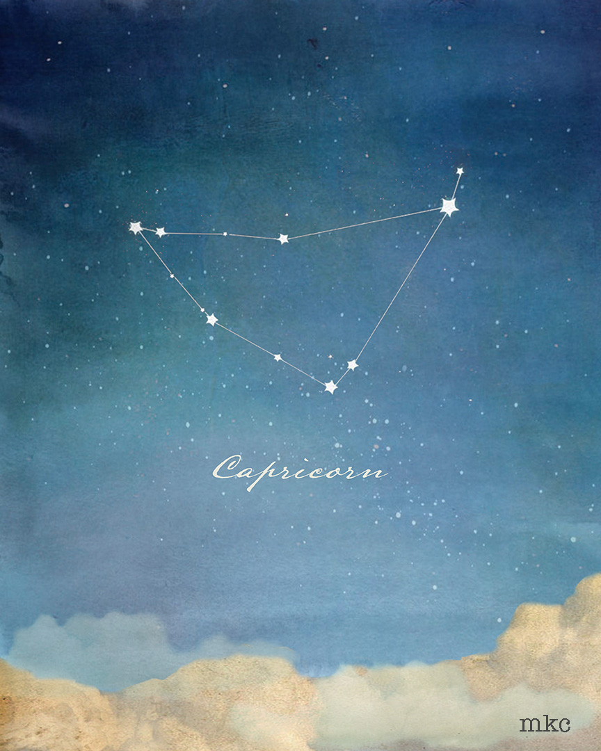 A sky with stars and the constellation of cepheus - Capricorn