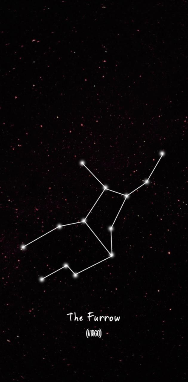 The constellation of scorpius, with stars and a black background - Virgo