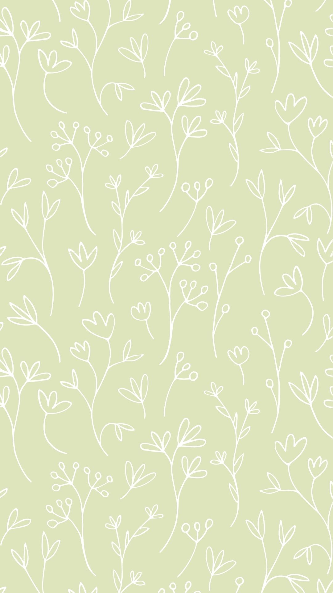 Green Botanical Wallpaper. Guitar & Lace