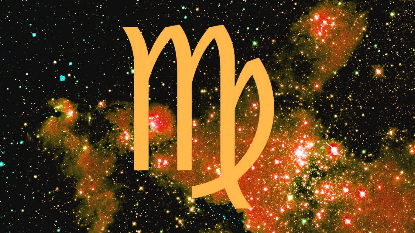 The zodiac sign of scorpio in a galaxy - Virgo