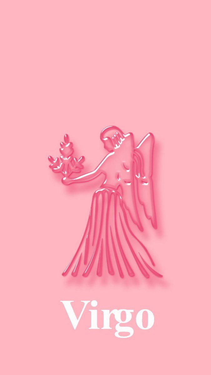 Virgo zodiac sign pink background - Virgo