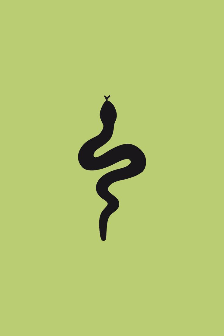 A snake logo on green background - Snake