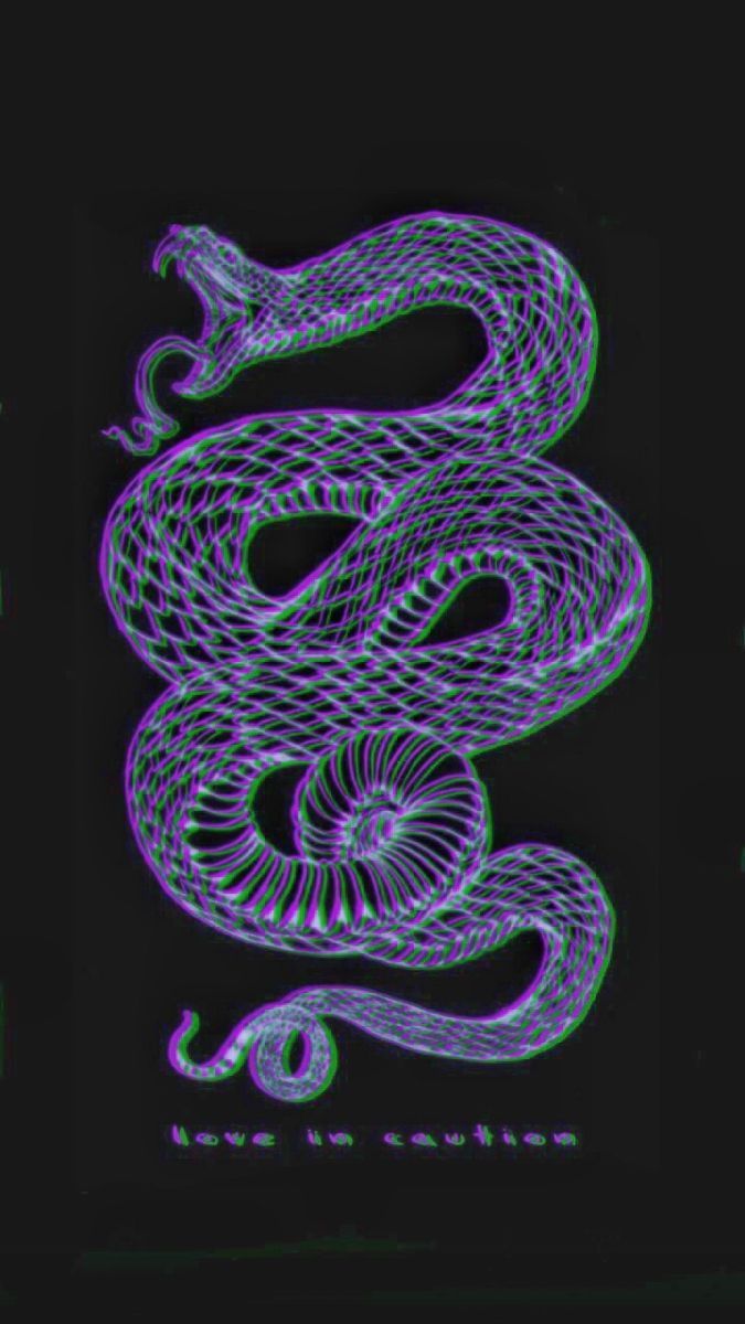 Aesthetic neon snake wallpaper for your phone or desktop. - Snake