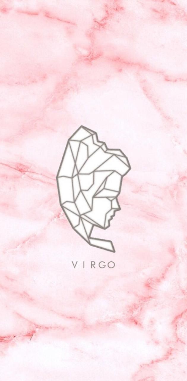 A pink marble background with the logo for virgo - Virgo