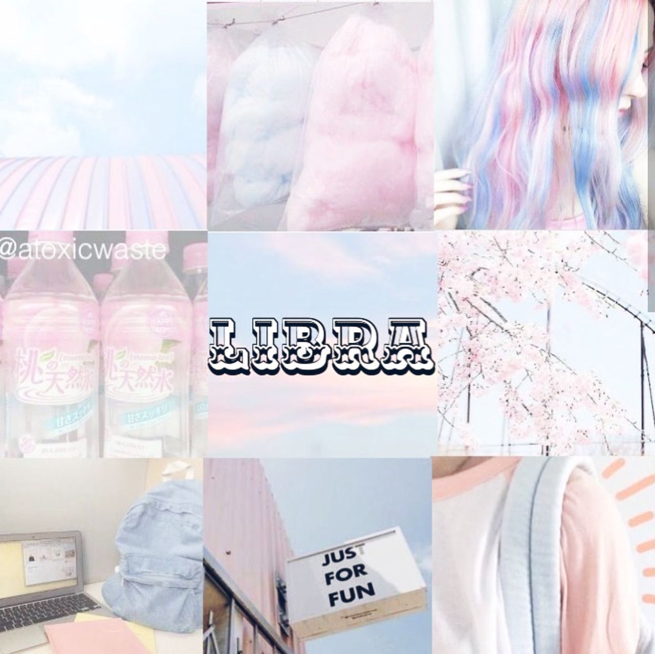 A collage of pictures with different colors - Libra