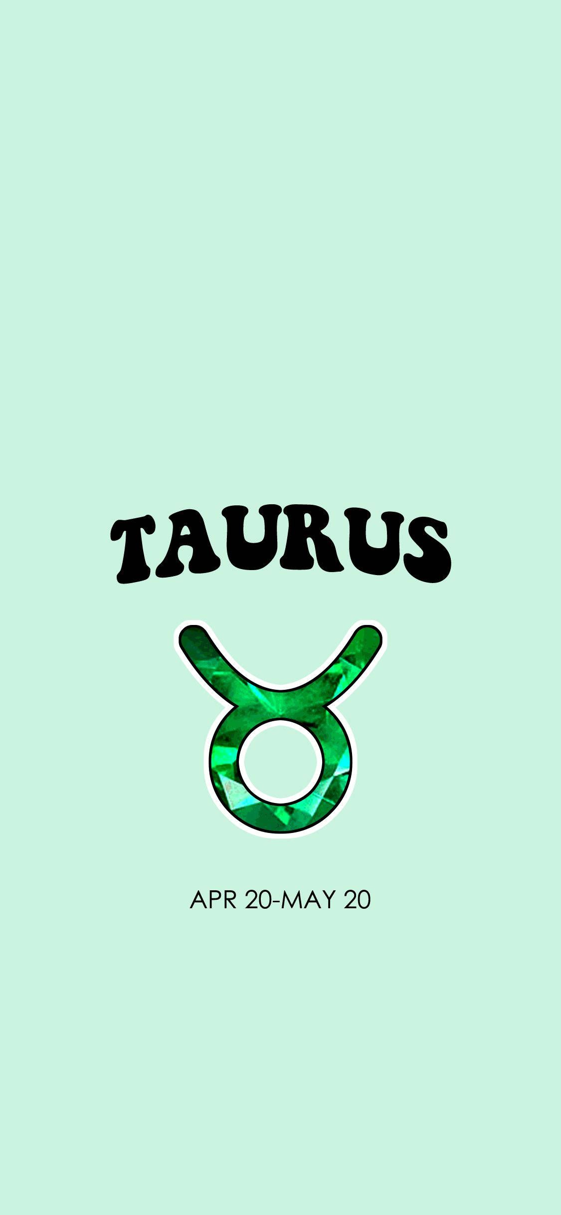 Download Taurus Zodiac Green Gem Wallpaper