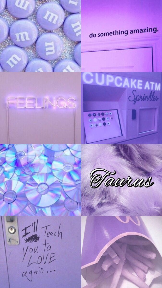 Aesthetic background with a purple theme - Taurus