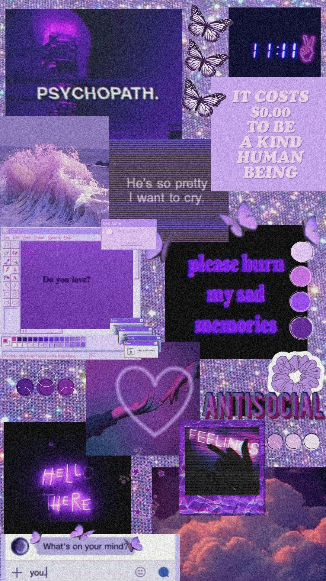 A collage of purple pictures with text - Taurus, Pisces, Gemini, Libra, Scorpio