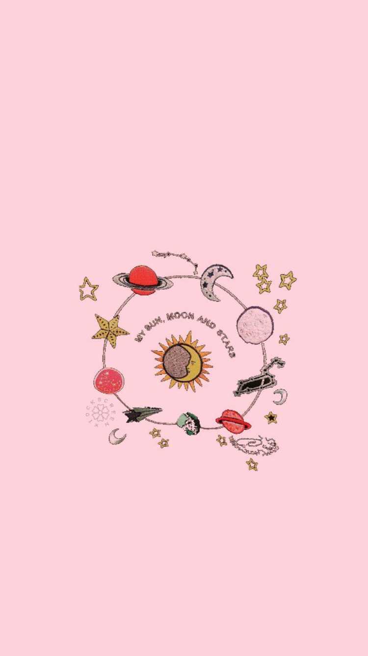 A wallpaper of the sun, moon and stars - Taurus