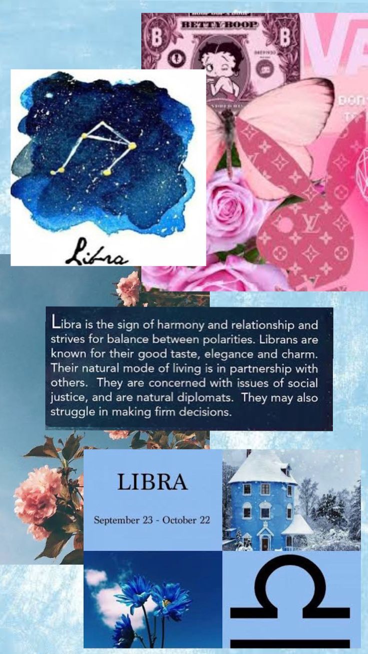 A collage of images with the word libra - Libra